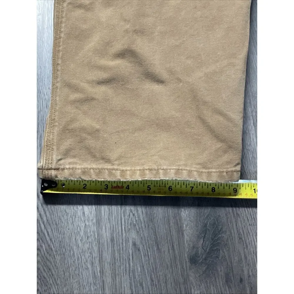 Carhartt Pants Mens 42x32* Tan Canvas Carpenter Loose Hammer Loop Workwear